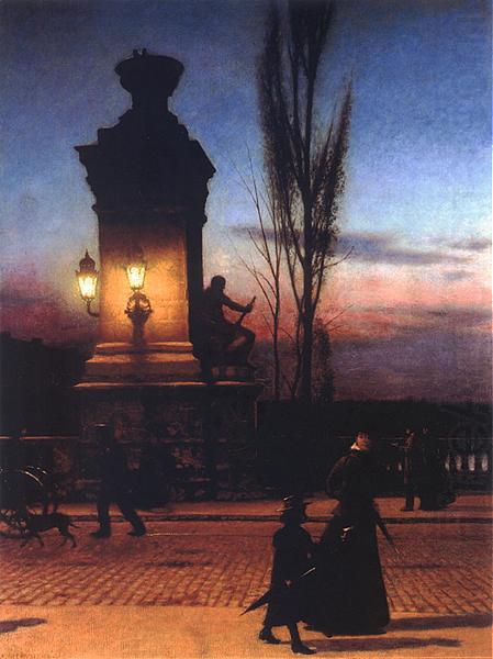 Bridge in Munich, Aleksander Gierymski